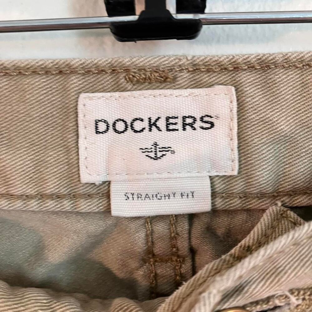 Dockers Straight Fit Tan Distressed Chino Pants - Picture 3 of 7